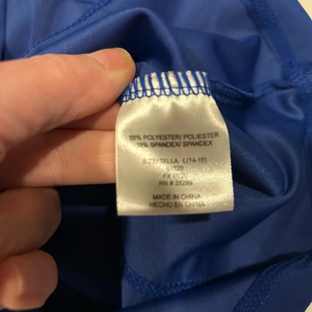 SUN & SKY SWIM SHIRT UPF 50+ SUN PROTECTION ROYAL BLUE LONG SLEEVES SIZE 14-16